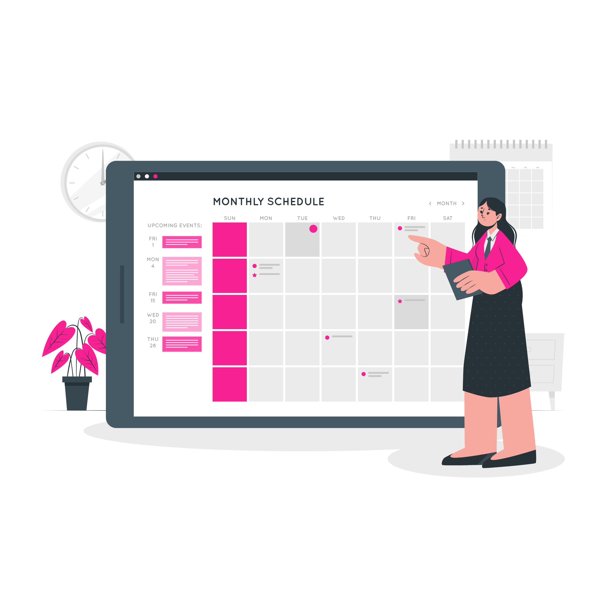 Ilustración de planificación semanal